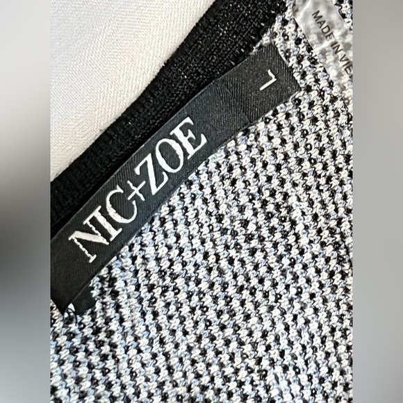 Nic+Zoe Womens Sweater Dress Multicolor Abstract Knit Shift Sleeveless Midi L - Picture 6 of 10